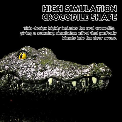 RC Crocodile Head Boat – 2.4GHz Remote Control Floating Alligator Decoy with Realistic Design for Pools, Lakes, Pranks and Water Play