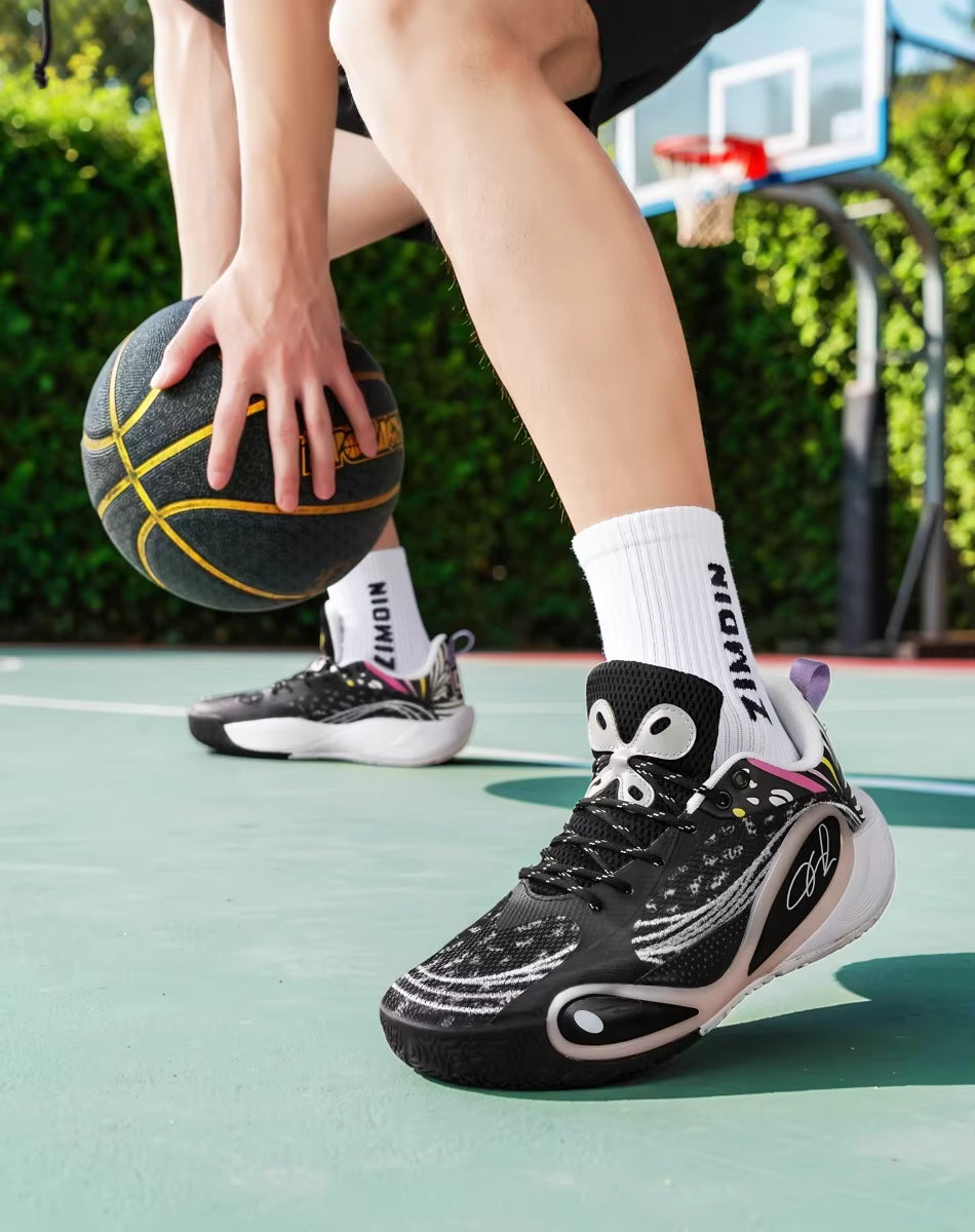 Men's Basketball Shoes – Breathable Cushioned Athletic Sneakers with Anti-Slip Sole for Running, Basketball, Fitness Training and Everyday Sports Performance