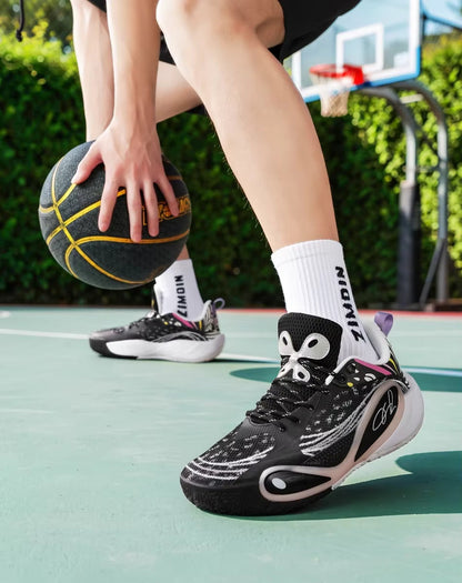 Men's Basketball Shoes – Breathable Cushioned Athletic Sneakers with Anti-Slip Sole for Running, Basketball, Fitness Training and Everyday Sports Performance