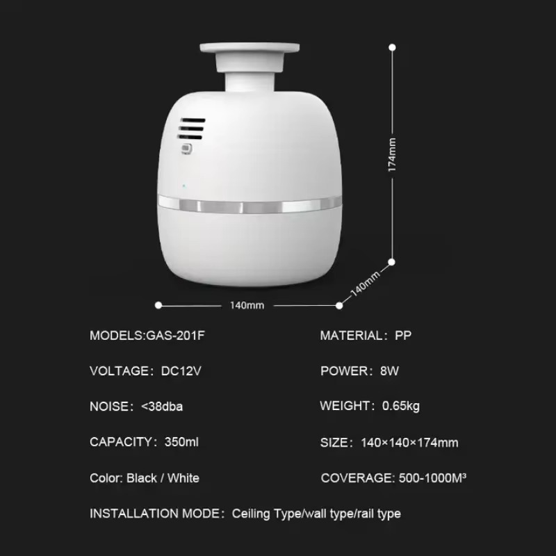Ceiling Aroma Diffuser – Smart Fragrance Diffuser with Auto Timer and Up to 1000m³ Coverage for Hotels, Homes, Offices and Commercial Spaces