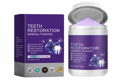 Teeth Restoration Mineral Powder – Advanced Tooth Repair Powder for Enamel Care, Whitening and Stronger Healthy Looking Teeth.