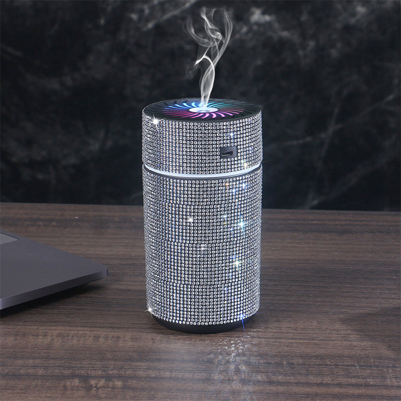 Luxury Diamond Car Diffuser – Shiny LED Humidifier and Air Freshener for Stylish Auto Interiors, Aromatherapy Ambience and Refreshing Everyday Drives