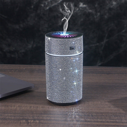 Luxury Diamond Car Diffuser – Shiny LED Humidifier and Air Freshener for Stylish Auto Interiors, Aromatherapy Ambience and Refreshing Everyday Drives