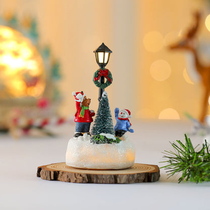 LED Christmas Country Statue – Cute Lighted Holiday Table Ornament for Festive Home Decor, Mantels, Shelves and Memorable Christmas Gift Giving