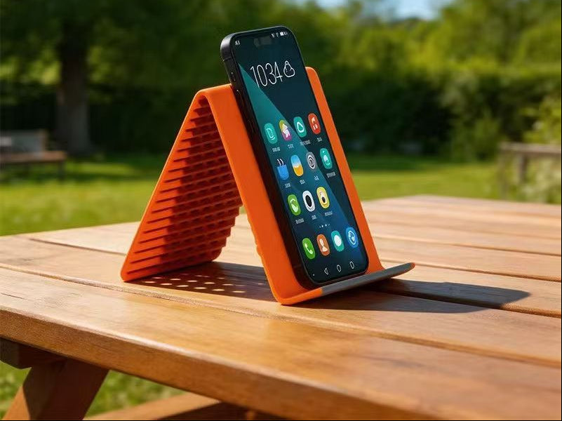 Foldable Silicone Phone Stand – Flexible Multi-Angle Travel Holder for Smartphones, Tablets and Laptops with Adjustable Desk Support