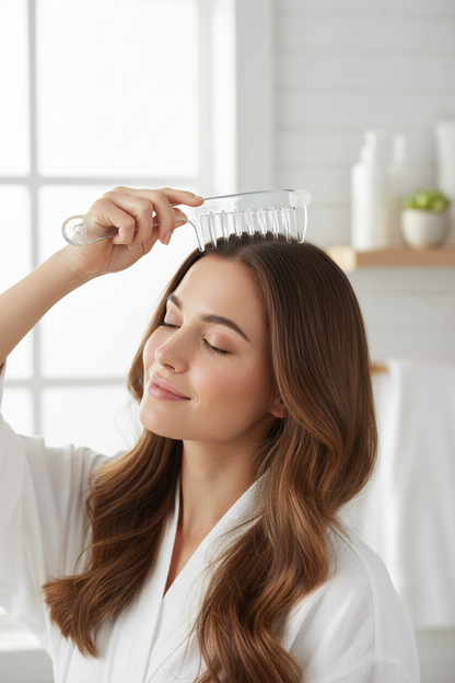 Scalp Liquid Applicator Comb – Mini Portable Anti-Static Hair Care Tool for Precise Serum, Oil and Nourishing Treatment Application at Home