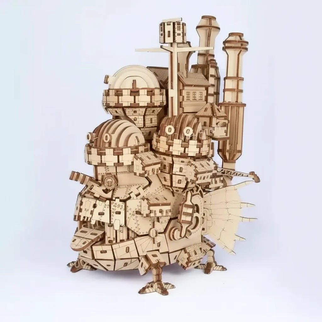 Wooden Puzzle Model - 3D Creative Assembly Ornament with Interactive Stacking Design for Home Decoration