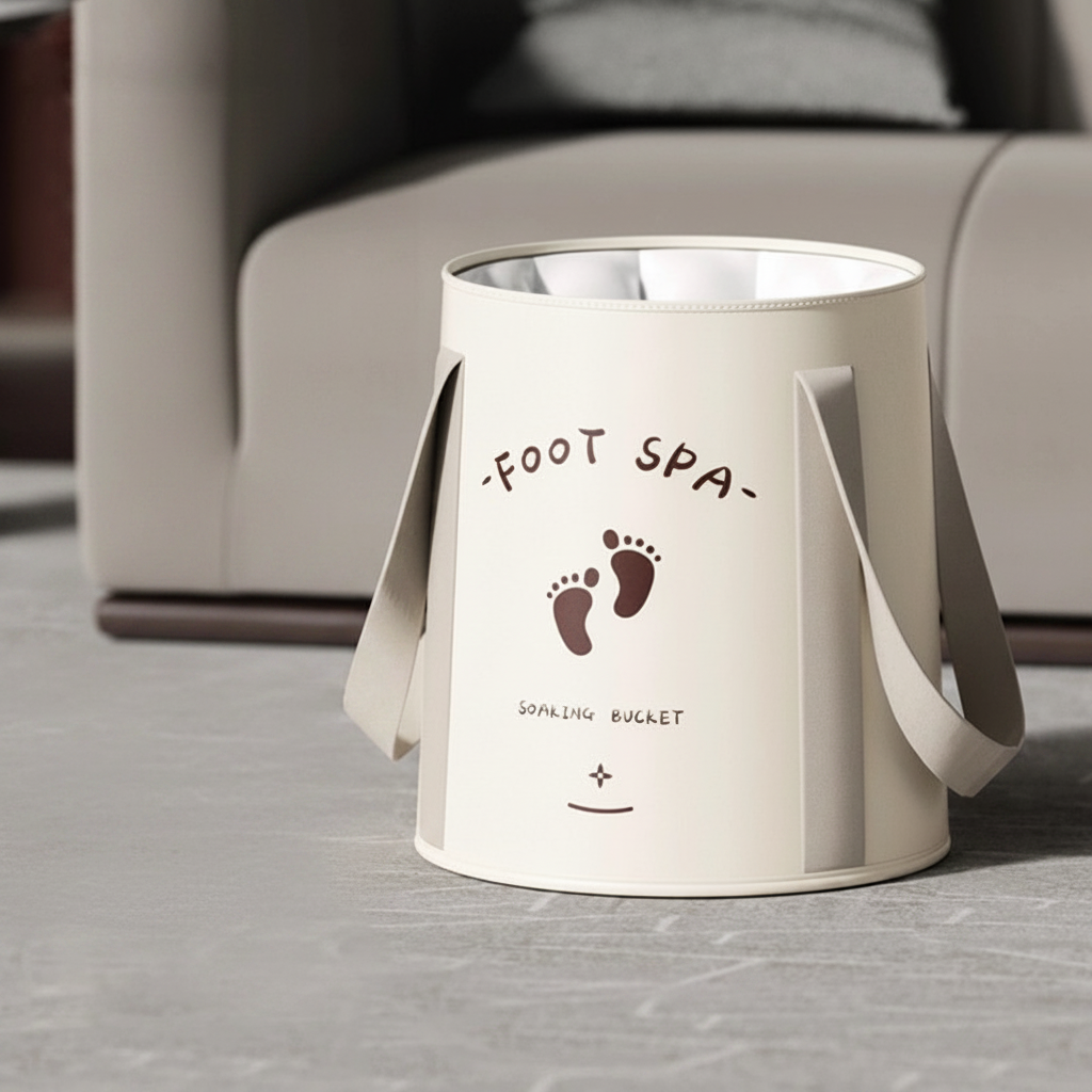 Foldable Foot Bath Bucket - Portable Insulated Soaking Basin for Relaxation, Wellness and Easy Storage