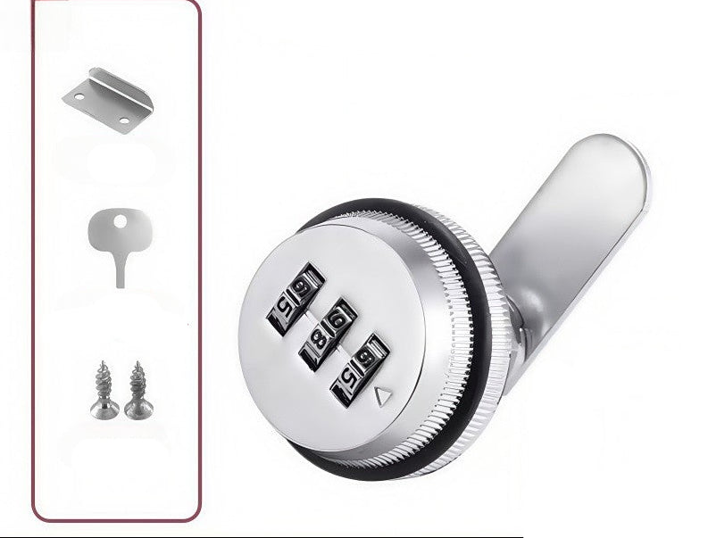 Combination Cam Lock – 3-Digit Keyless Zinc Alloy Cabinet and Drawer Security Lock for Mailboxes, Home Furniture and Storage Hardware
