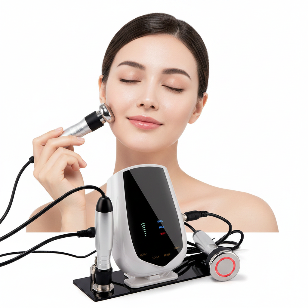RF Beauty Device –5MHz  Tripolar Radio Frequency Machine for Face, Eyes and Body Skin Tightening and Anti Aging Care