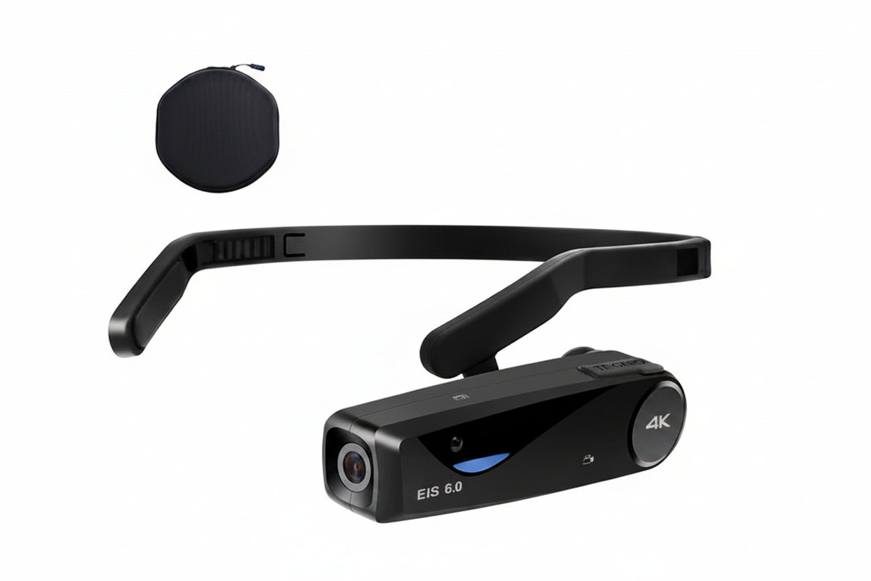 Wearable Vlog Camcorder –  4K Wearable WiFi Camera for YouTube Videos, POV Recording, Hands-Free Shooting and Outdoor Content Creation
