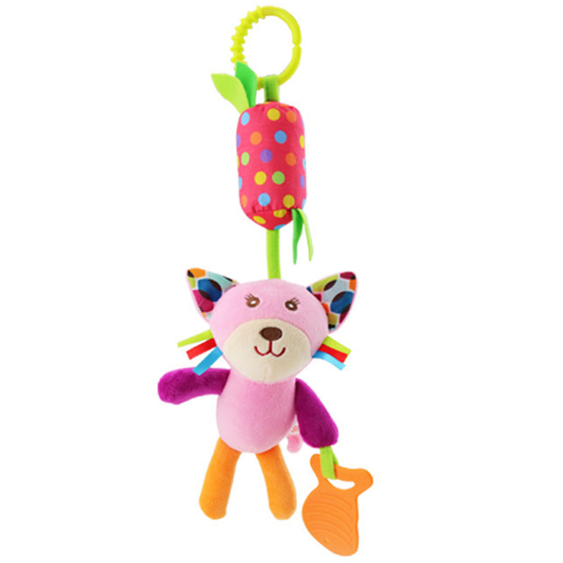 Baby Crib Mobile Toy – Soft Hanging Rattle with Stuffed Animals for Stroller and Nursery, Sensory Stimulation, Grasping and Early Learning