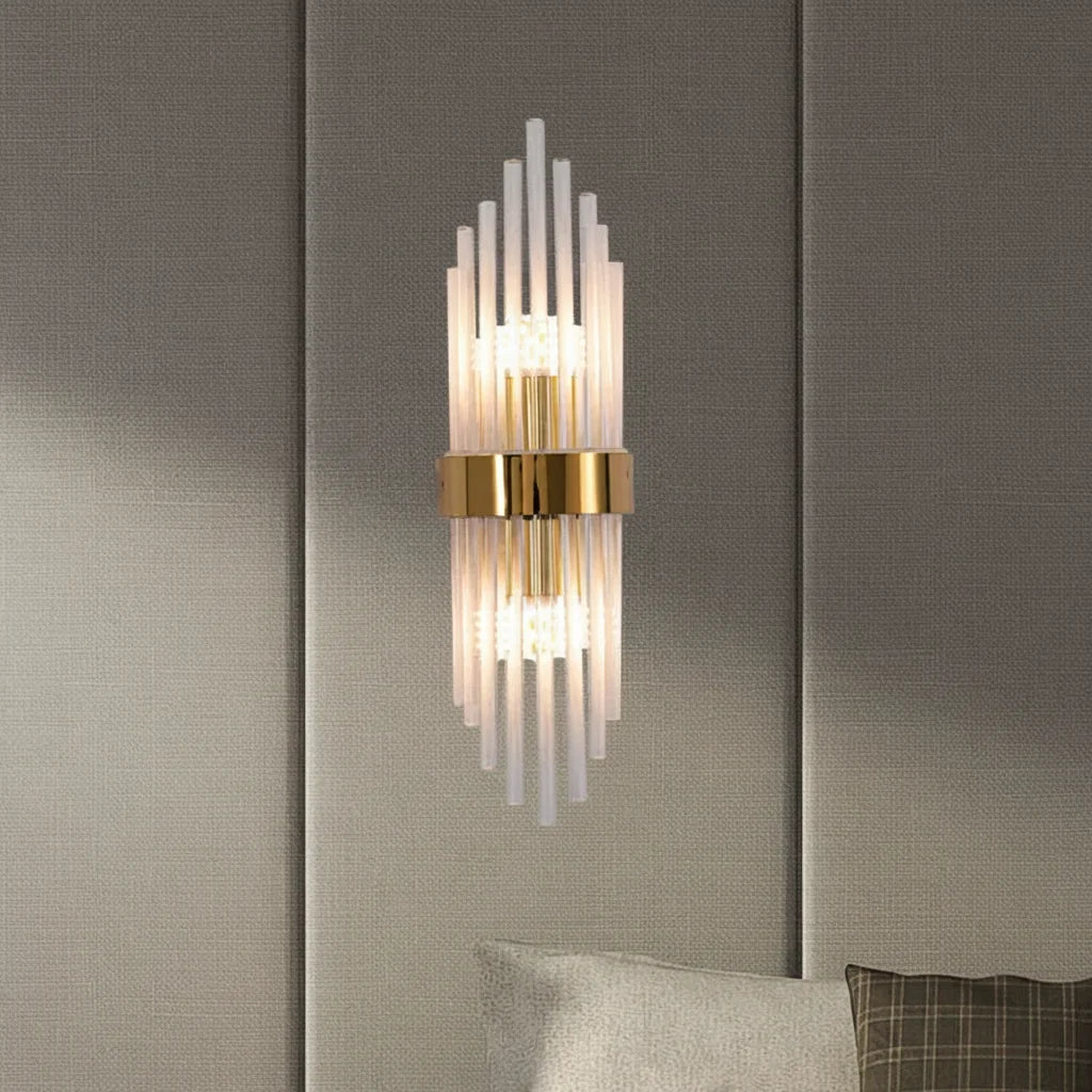 Luxury LED Wall Sconce – Modern Gold Indoor Wall Lamp for Living Room, Bedroom, Staircase and Designer Interiors