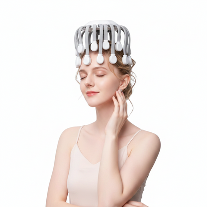 Electric Scalp Massager – 24 Head Octopus Vibration Massage Tool with Bluetooth Music for Relaxation and Stress Relief