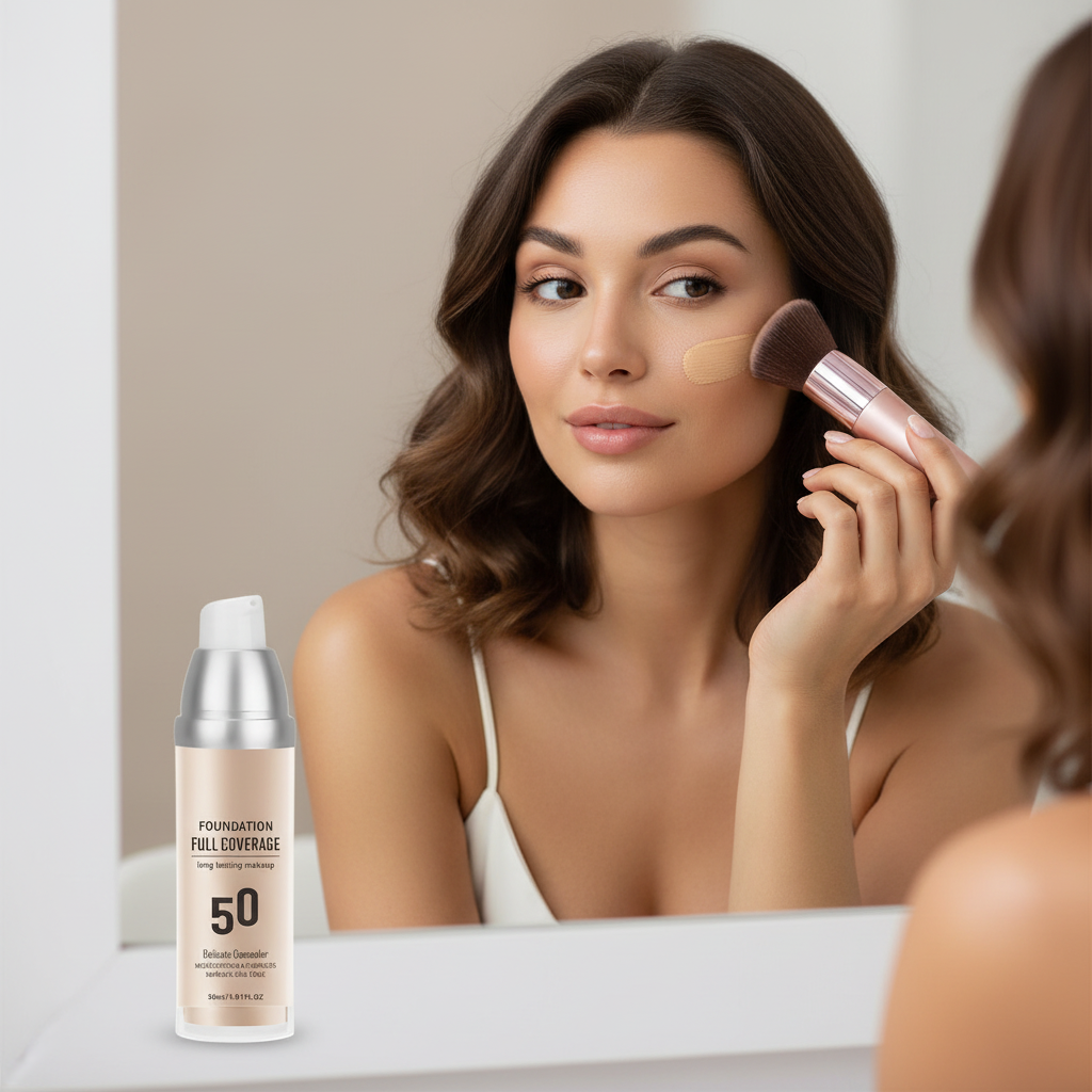 Mineral Powder Foundation Spray Set – DIY Airbrush-Style Concealer and Moisturizing Makeup Kit for Smooth Coverage, Radiant Finish and Holiday Gifting