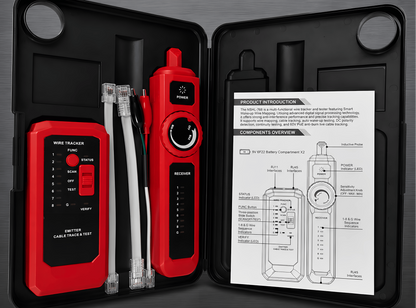 Anti-Burn Wire Tracker – RJ45 RJ11 Network Cable Tester and Line Locator for CAT5 CAT6 LAN and Telephone Repair Troubleshooting