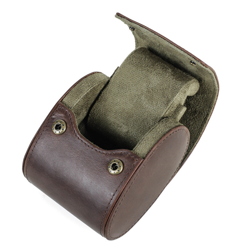 Leather Watch Travel Case – Multi-Slot Watch Roll Organizer for 1–8 Watches with Protective Storage for Business Trips and Travel