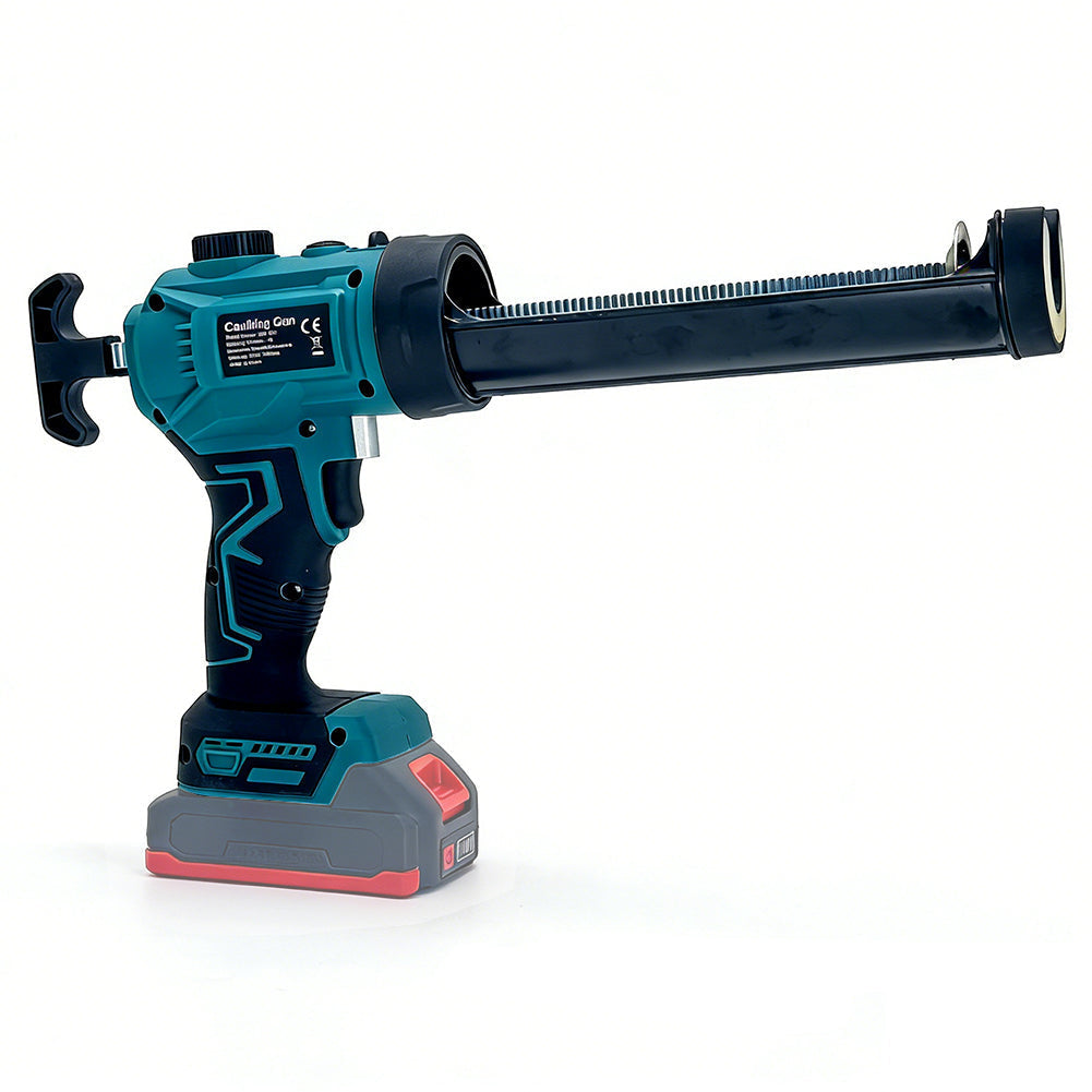 Electric Caulking Gun – 20V 3A Cordless Sealant Applicator with LED Light, Adjustable Push Rod and Aluminum Release Button for DIY Projects