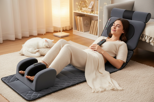 Foldable Electric Massage Mattress – Full-Body Heated Pad with Kneading and Vibration Functions for Relaxation, Comfort and Home Wellness