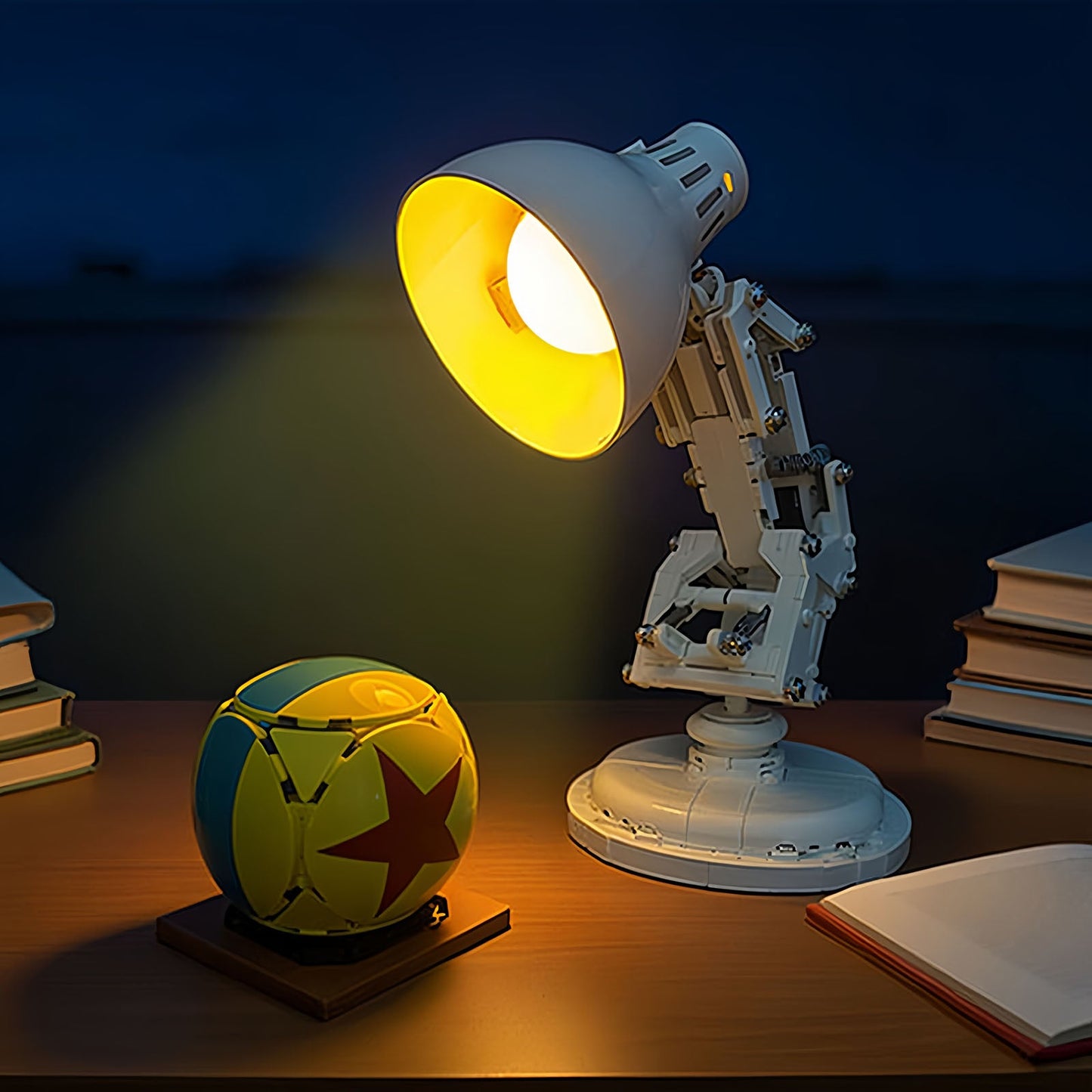 LED Light Kit for Pixar Luxo Jr Model-Decorative Lighting Upgrade Compatible with Building Block Displays