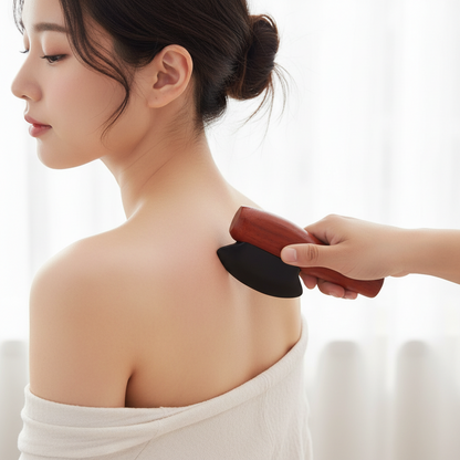 Electric Bianstone Gua Sha Massager – Heated Scraping Tool for Shoulder, Neck and Meridian Massage, Relaxation and Daily Body Care