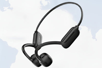 AI Bone Conduction Earphones – 32GB IPX8 Waterproof Bluetooth Headset with Built-In Microphone for Swimming, Running and Outdoor Sports