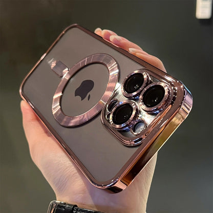 Magnetic Clear iPhone Case – Electroplated Bumper with Raised Camera Rings
