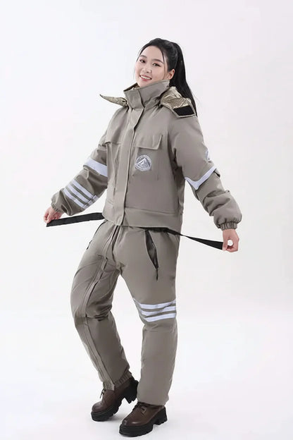 Graphene Lined Winter Suit - Windproof Thermal Motorcycle and Ski Outfit for Extreme Cold Weather Protection