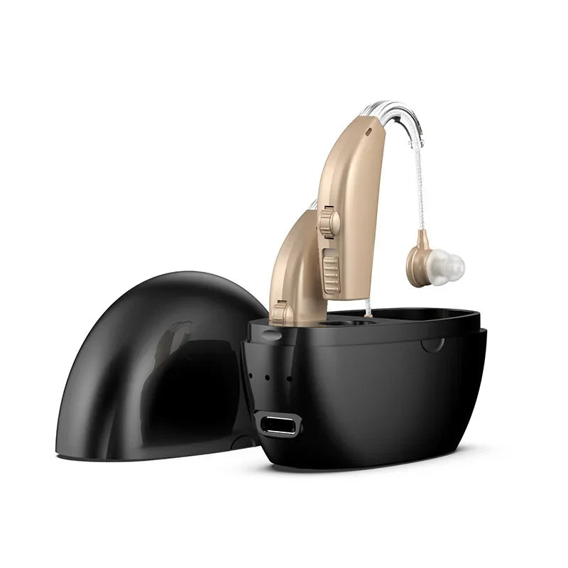 Rechargeable Hearing Aids for Seniors – Portable Wireless Magnetic Charging Sound Amplifiers with Comfortable Design for Everyday Hearing Support