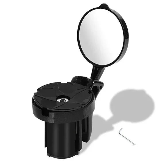 Wide Angle Bicycle Handlebar Mirror – 360 Degree Rotating Rear View Mirror for Road Bikes, Scooters and Safe Cycling