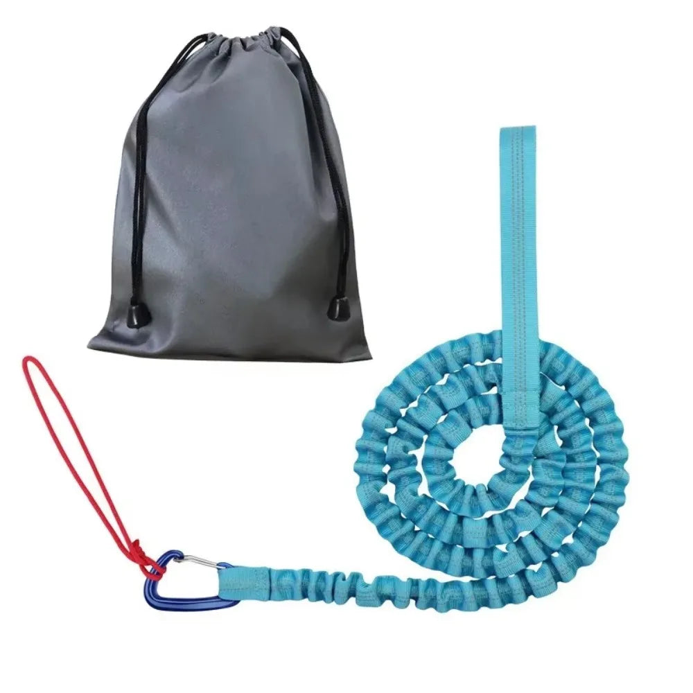Portable Bicycle Tow Rope – Retractable Mountain Bike Traction Rope for Parent Child Cycling Adventures and Easy Uphill Assistance.