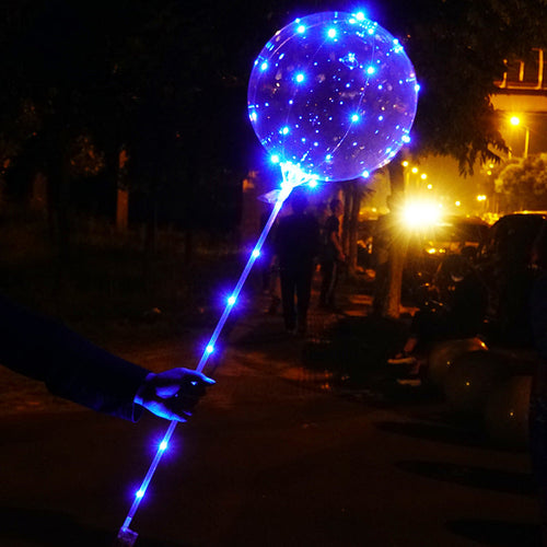 LED BoBo Balloon Set – Light Up Bubble Balloons with Flashing Handles for Christmas Parties, Birthdays and Event Decorations