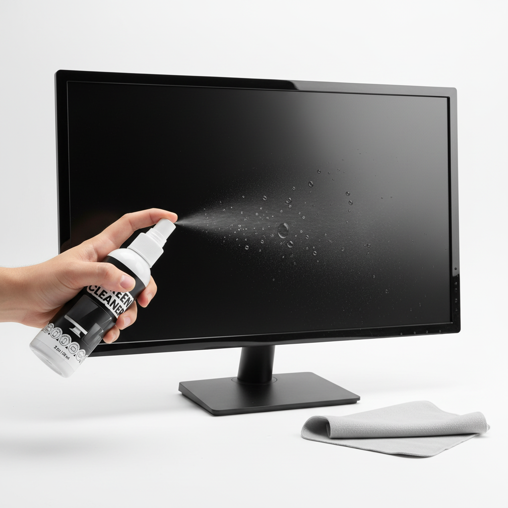 Screen Cleaner Kit – Streak-Free Spray and Polishing Cloth for MacBook, iPad, iPhone, Laptop, Monitor and TV Display Care