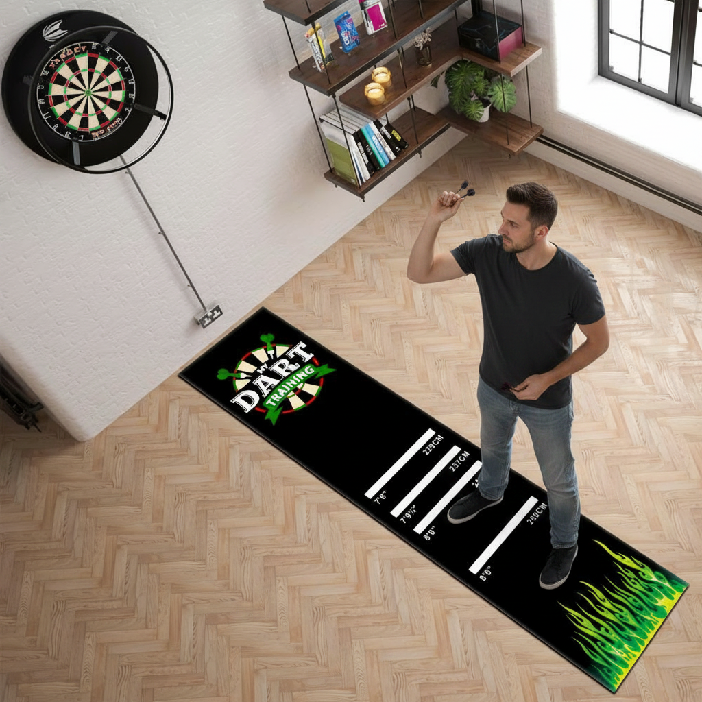 Dart Professional Training Mat – Wear-Resistant Easy-Care Throwing Line Carpet for Accurate Practice, Home Bars, Game Rooms and Dart Areas