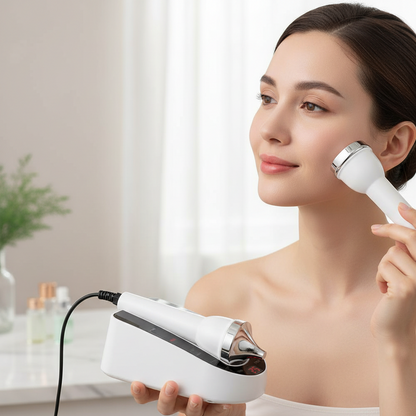 Ultrasonic Beauty Machine – High Frequency Facial Massager for Skin Tightening, Anti Aging and Professional Home Spa Treatments