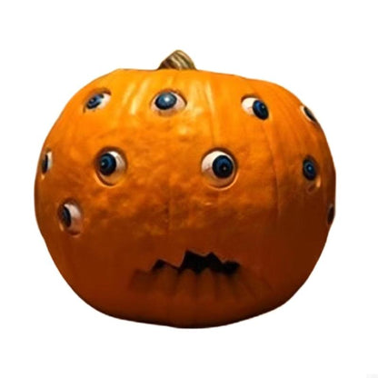 Animated Halloween Pumpkin Decoration - Scary Moving Eyes Pumpkin Prop for Haunted House Decor, Halloween Parties and Spooky Yard Displays