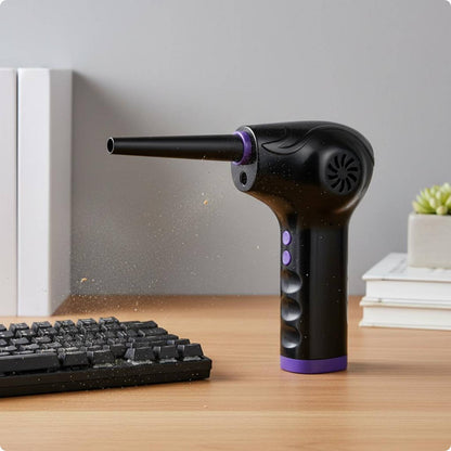 USB Wireless Dust Gun – Portable High-Speed Air Duster for Cleaning Electronics, Keyboards, Computers, Car Interiors and Hard-to-Reach Areas