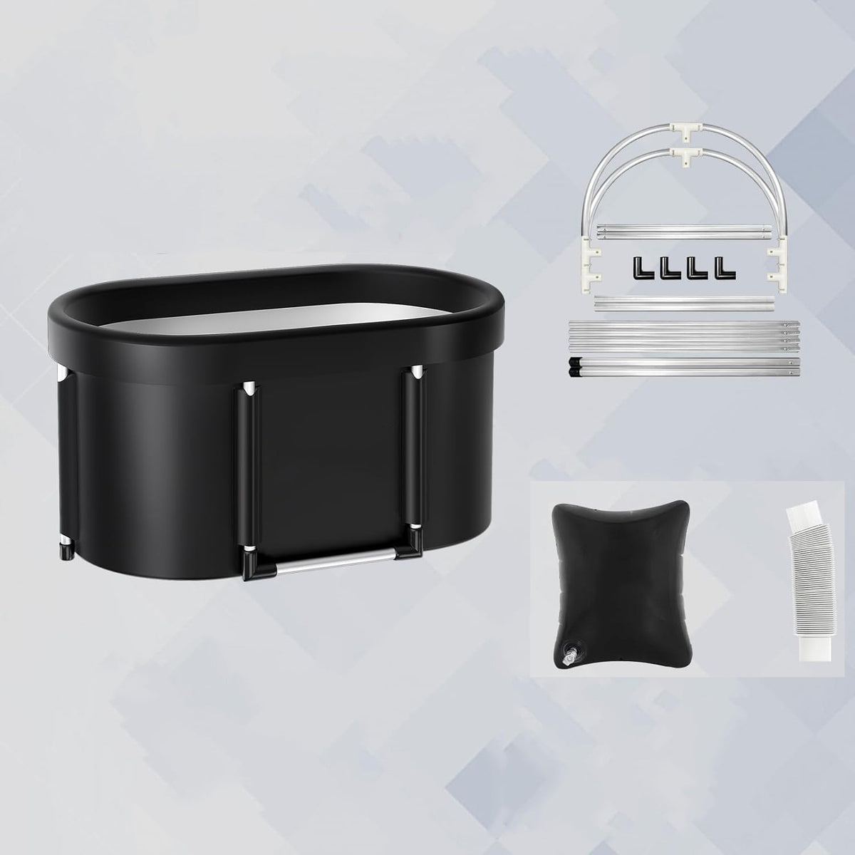 Large Ice Bath Tub – Portable Collapsible Cold Plunge with Upgraded Aluminum Frame for Athletes, Recovery, Outdoor Gardens, Gyms and Home Wellness