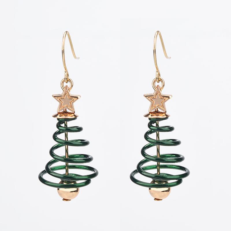 Christmas Tree Drop Earrings – Cute Snowman Holiday Dangle Jewelry for Women, Parties and Festive Gift Giving