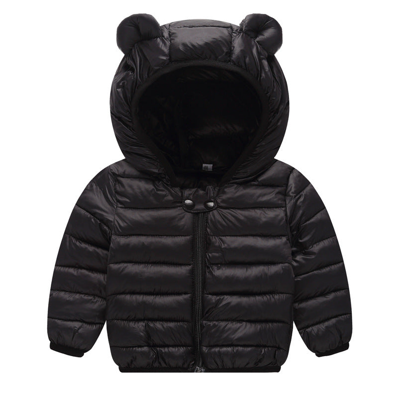 Kids Winter Hooded Jacket - Thick Fleece Lined Cotton Coat for Boys and Girls, Warm Snowwear and Cold Weather Comfort