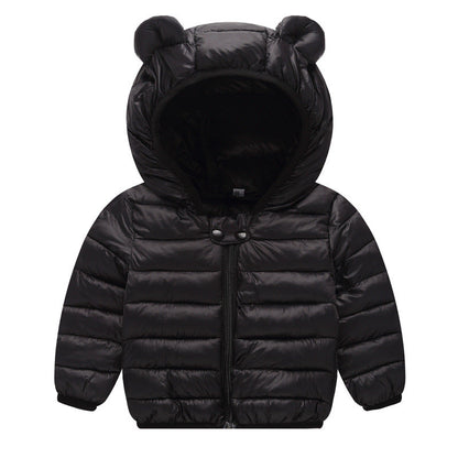 Kids Winter Hooded Jacket - Thick Fleece Lined Cotton Coat for Boys and Girls, Warm Snowwear and Cold Weather Comfort