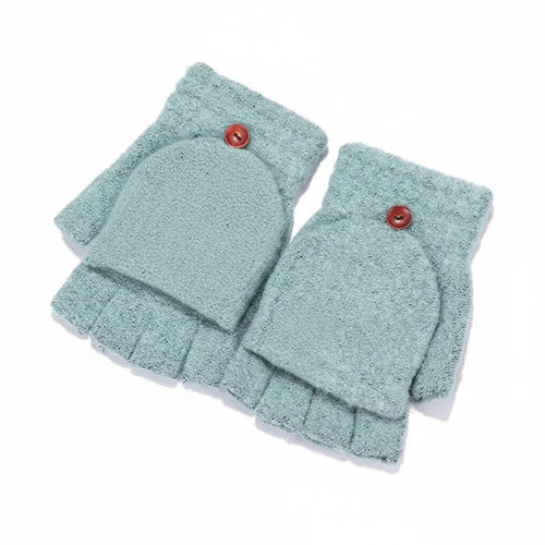 Smart Winter Flip Mittens – Knitted Fingerless Convertible Gloves for Men and Women with Warm Thermal Protection