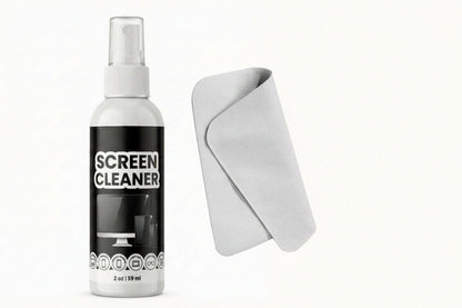 Screen Cleaner Kit – Streak-Free Spray and Polishing Cloth for MacBook, iPad, iPhone, Laptop, Monitor and TV Display Care