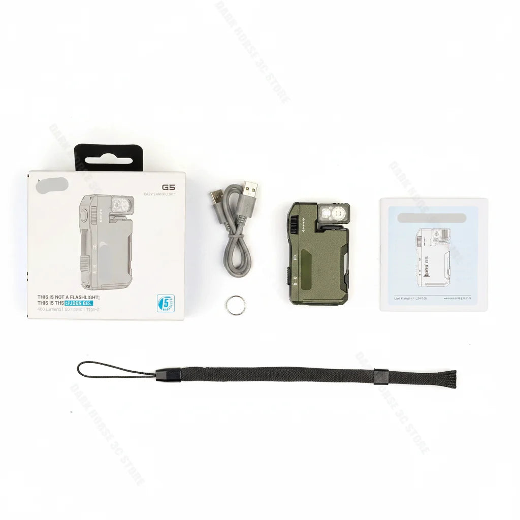 Portable Magnetic EDC Flashlight – 400 Lumen USB-C Rechargeable LED Work Light with Strong Magnet for Camping and Emergency Use