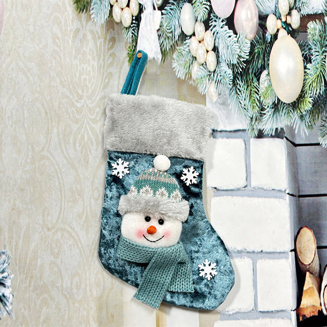 Christmas Character Gift Socks – Santa, Snowman and Reindeer Holiday Treat Bags for Christmas Parties, Gifts and Seasonal Decorations