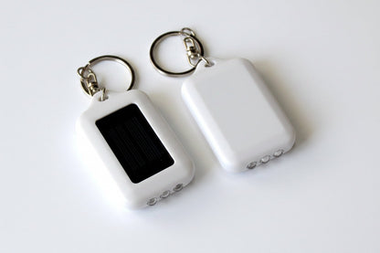 Mini Solar LED Keychain Flashlight – Portable Emergency Torch with 3 Bright LEDs for Camping, Hiking and Everyday Carry