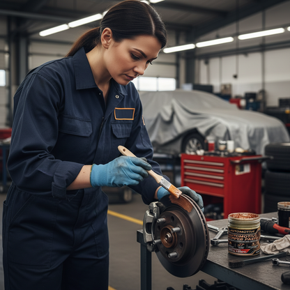 High-Temp Copper Grease 1400°C – Anti-Seize Lubricant for Car Brakes, Exhausts, Spark Plugs and Bolts with Convenient Applicator Brushes
