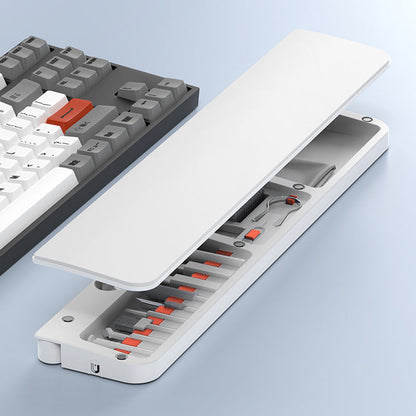Multifunctional Cleaning Kit – 22-in-1 Multifunction Keyboard, Leather and Sponge Cleaning Tools with Ergonomic Wrist Rest for Office Desks and Electronics