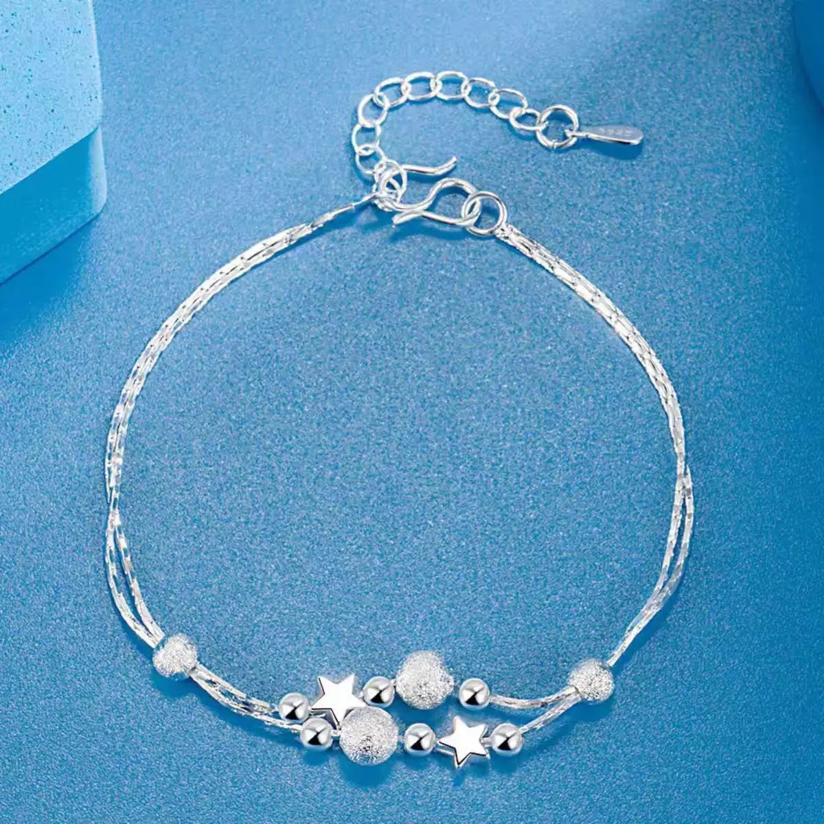 Sterling Silver Lucky Bead Bracelet – 925 Luxury Multi-Layer Charm Jewelry with Elegant Design for Women, Parties, Anniversaries and Gifts