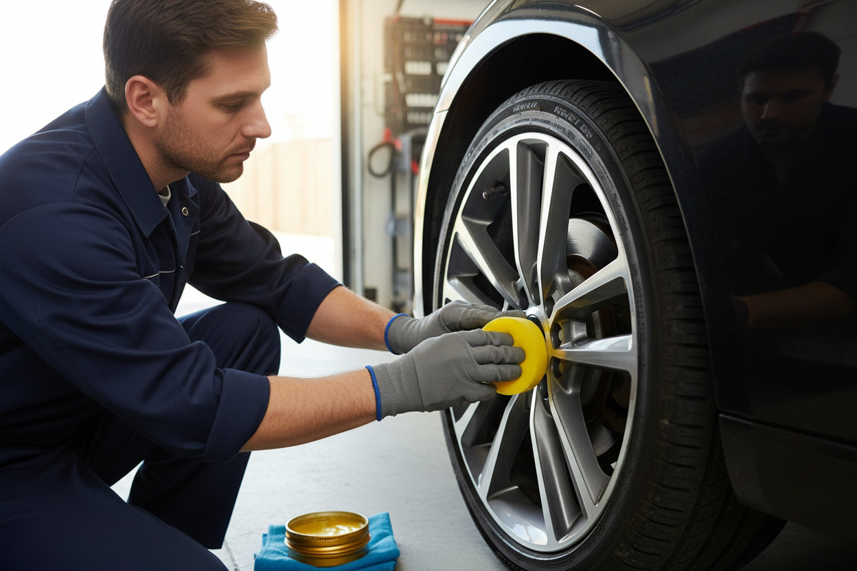 Car Wheel Rim Scratch Repair Paste – Aluminum and Steel Hub Restoration Compound for Tire Rim Paint Touch-Up, Dent Care and Refinishing